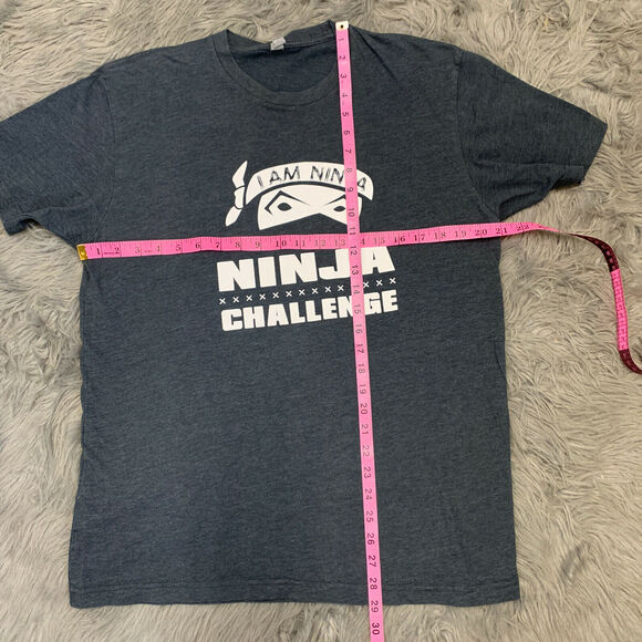 Next Level Apparel gray sz l graphic t shirt Short Sleeve I’m Ninja Challenge - Picture 5 of 8